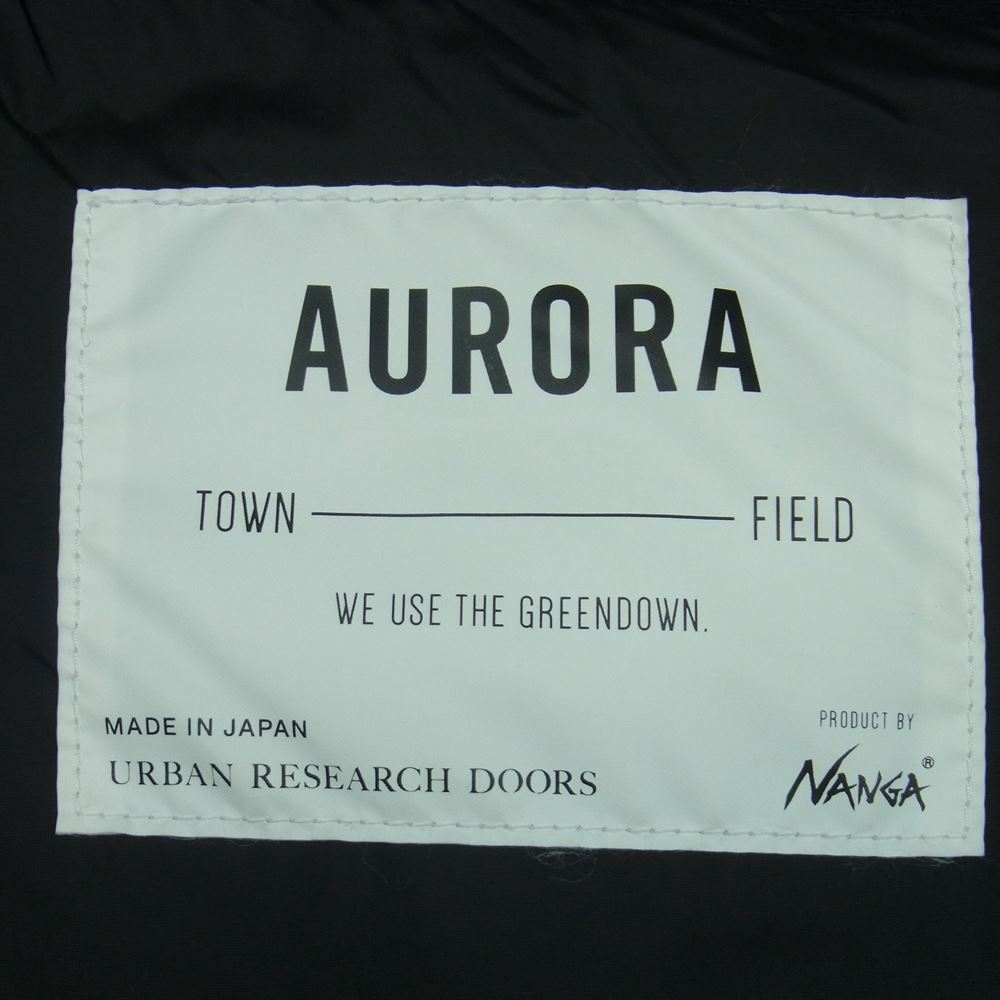 NANGA ナンガ DR87-17N001 URBAN RESEARCH DOORS アーバンリサーチ ドアーズ AURORA オーロラ フーディ ダウン ジャケット ブラック系 38【中古】