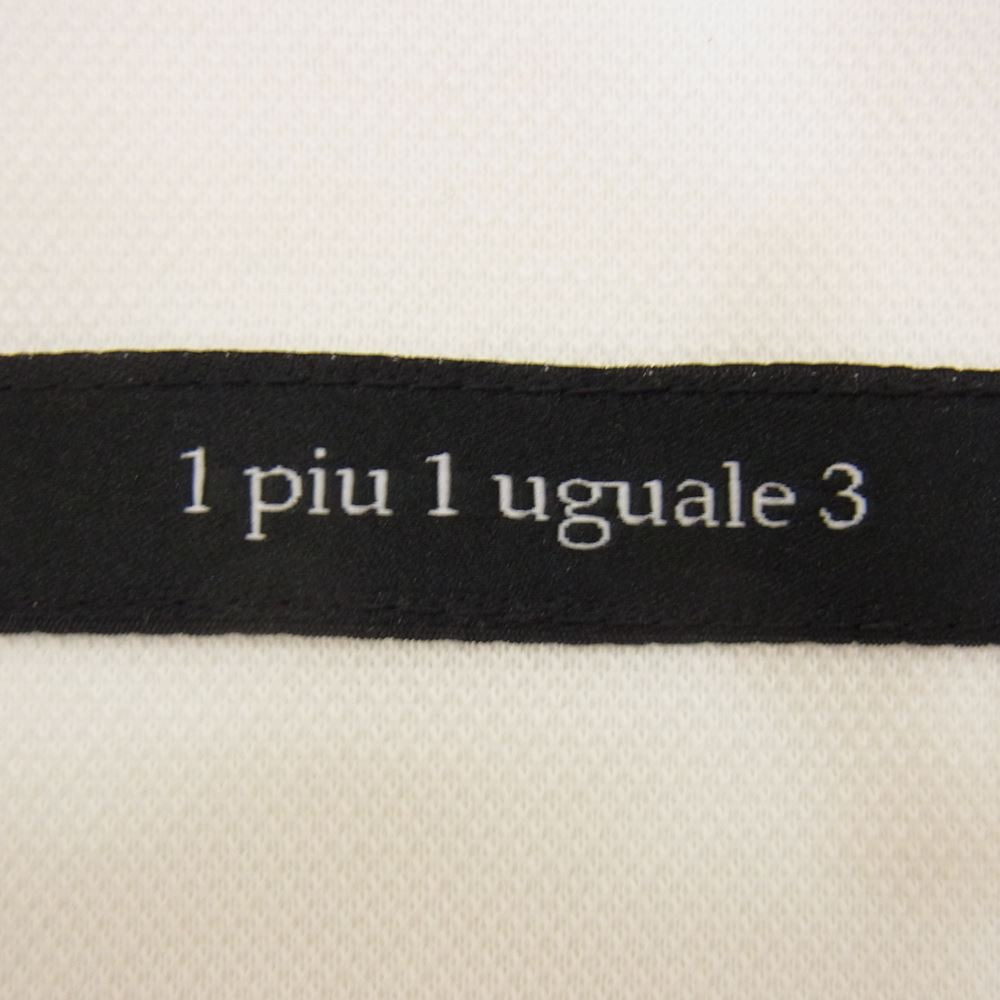 1piu1uguale3 ウノピュウノウグァーレトレ MRT280 CTP091 LINE BIG POLO KANOKO 折鶴刺繍 ライン ビッグポロ 鹿の子 カノコ ポロシャツ オフホワイト系 V【中古】