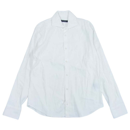 1piu1uguale3 ウノピュウノウグァーレトレ MRS136 LIU004 PLAIN LINEN ホリゾンタルカラー プレーン リネン 長袖 シャツ ホワイト系 VI【中古】