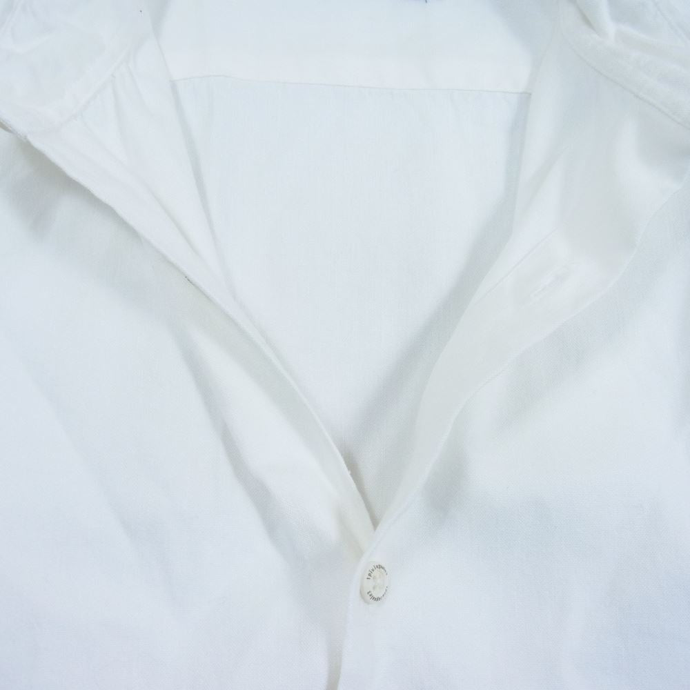 1piu1uguale3 ウノピュウノウグァーレトレ MRS136 LIU004 PLAIN LINEN ホリゾンタルカラー プレーン リネン 長袖 シャツ ホワイト系 VI【中古】