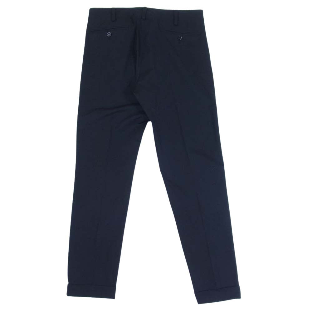 1piu1uguale3 ウノピュウノウグァーレトレ 22SS MRP521 POE292 RIB SLACKS リブ テーパード スラックス パンツ ブラック系 VI【美品】【中古】