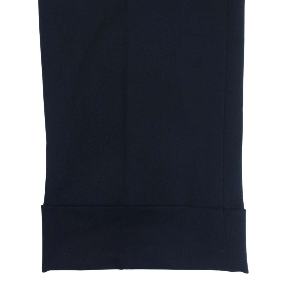 1piu1uguale3 ウノピュウノウグァーレトレ 22SS MRP525 PRY081 DANDY SLACKS ダンディ 裾ダブル レーヨン混 スラックスパンツ ブラック系 VI【美品】【中古】