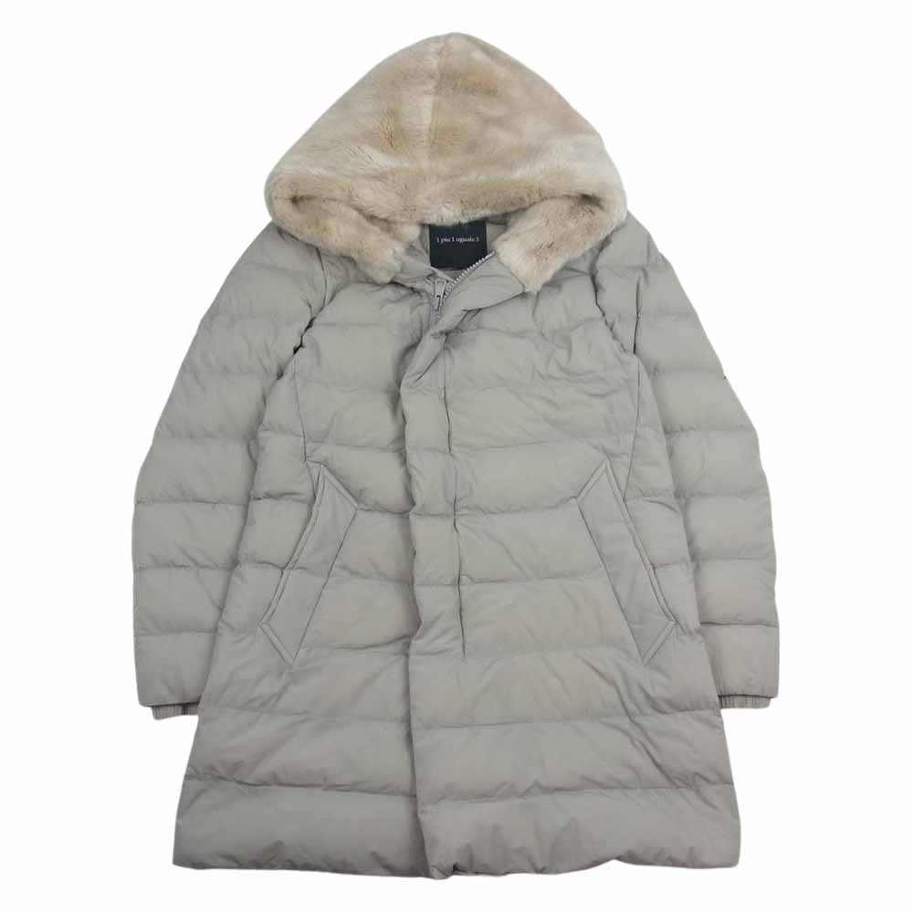 1piu1uguale3 ウノピュウノウグァーレトレ MRC123 NYU042 4WAY WRAP DOWN ラップ ダウンコート ベージュ系 3【美品】【中古】