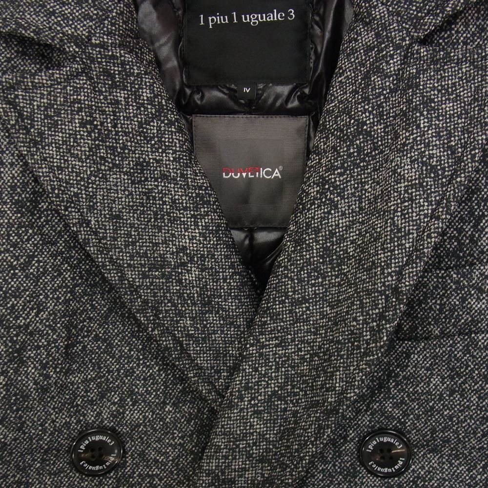 DUVETICA デュベティカ × 1PIU1UGUALE3 ウノピュウノウグァーレトレ MRC040 POE037 CHESTER COAT LIMONTA JAQUARD NYLON リモンタ ダウン チェスターコート グレー系 IV【美品】【中古】