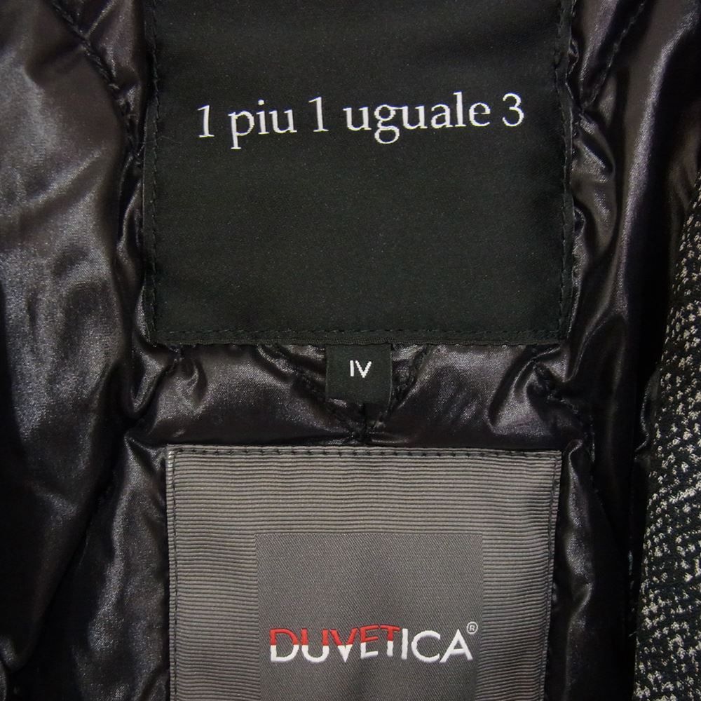 DUVETICA デュベティカ × 1PIU1UGUALE3 ウノピュウノウグァーレトレ MRC040 POE037 CHESTER COAT LIMONTA JAQUARD NYLON リモンタ ダウン チェスターコート グレー系 IV【美品】【中古】