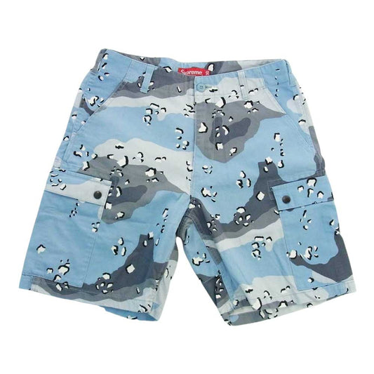 Supreme シュプリーム 20SS Blue Chocolate Chip Cargo Short チョコチップカモ カーゴ ショーツ ハーフパンツ ライトブルー系 30【極上美品】【中古】