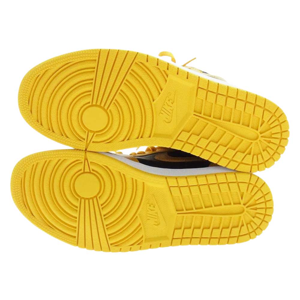 NIKE ナイキ 555088 701 AIR JORDAN 1 AJ1 RETRO HIGH OG POLLEN エアジョーダン レトロ ハイカット スニーカー ポレン イエロー系 26.5cm【新古品】【未使用】【中古】