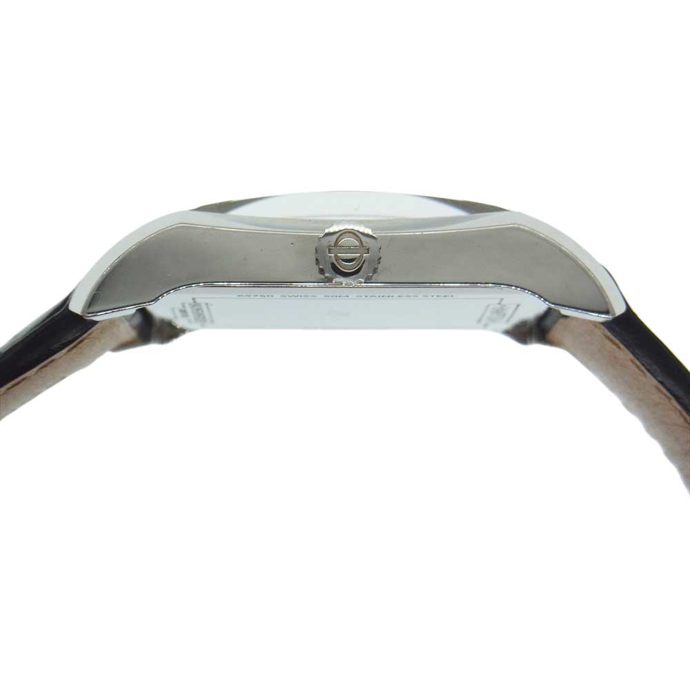 Baume & Mercier ボーム＆メルシェ M0A10154 65750 HAMPTON CLASSIQUE ハンプトン クラシック クォーツ デイト 純正クロコ型押しベルト ウォッチ 腕時計 シルバー系 ブラック系【中古】