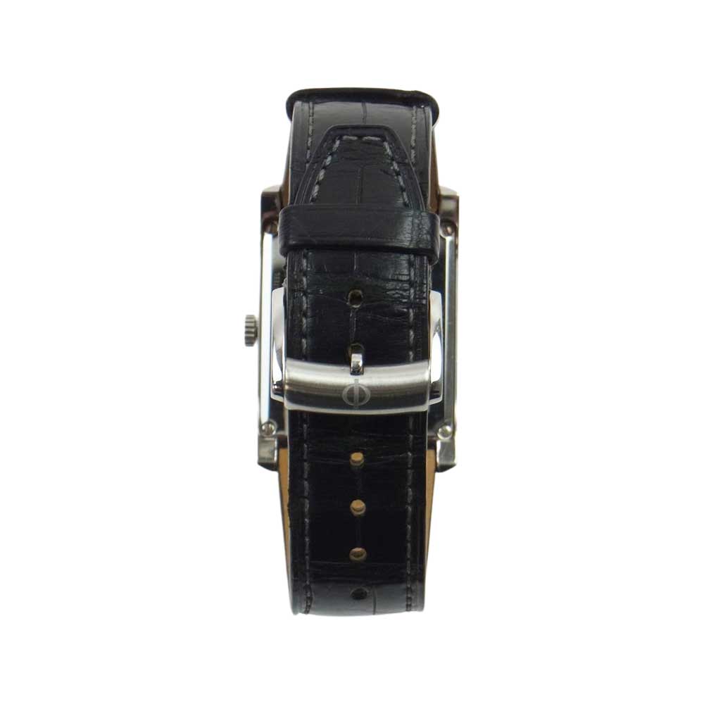 Baume & Mercier ボーム＆メルシェ M0A10154 65750 HAMPTON CLASSIQUE ハンプトン クラシック クォーツ デイト 純正クロコ型押しベルト ウォッチ 腕時計 シルバー系 ブラック系【中古】