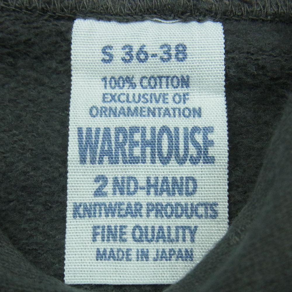 WAREHOUSE ウエアハウス 長袖 プリント スウェット パーカー 日本製 グレー系【中古】