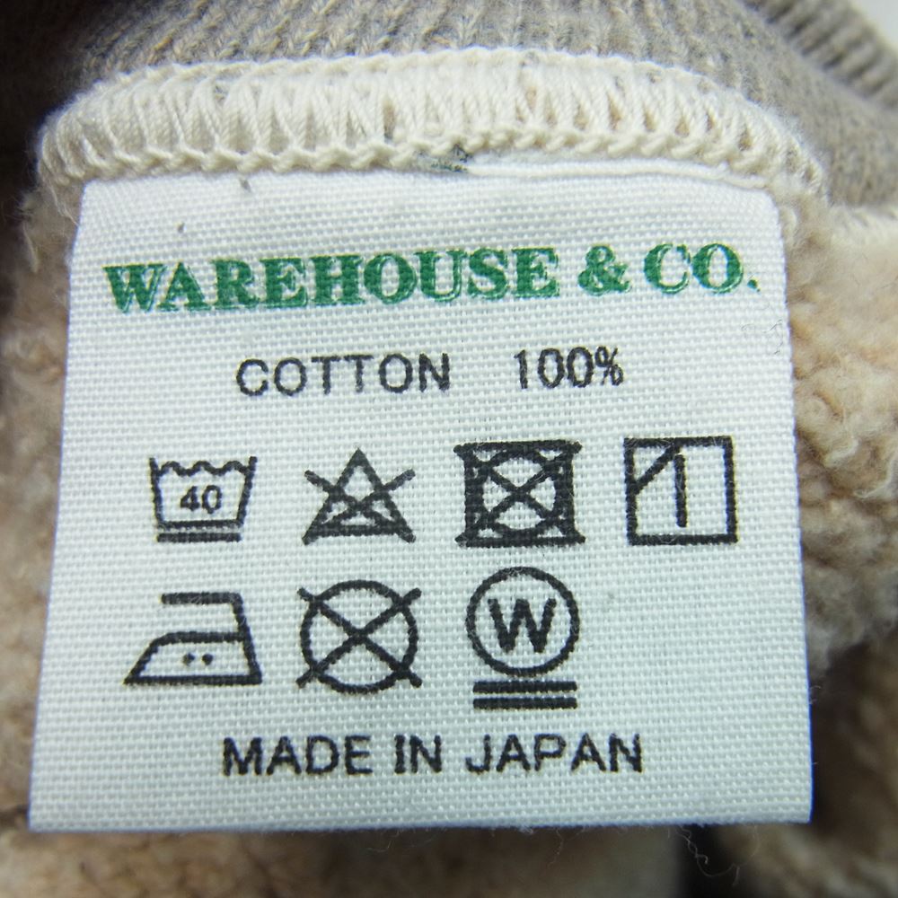 WAREHOUSE ウエアハウス 長袖 染み込み プリント スウェット パーカー 日本製 グレー系 40【中古】