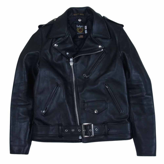 schott ショット 613UST ONESTAR TALL ワンスター トール カウハイド ダブル ライダース ジャケット ブラック系 36【中古】