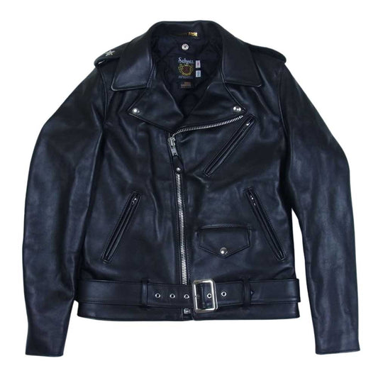 schott ショット 613UHT ONESTAR TALL ワンスター トール カウハイド ダブル ライダース ジャケット ブラック系 36【美品】【中古】