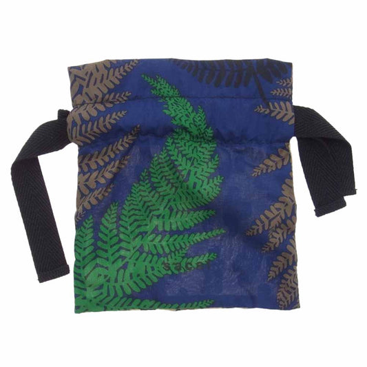 Sacai サカイ レオパード リボン ポーチ 小物入れ ライトブラウン系 ネイビー系【中古】