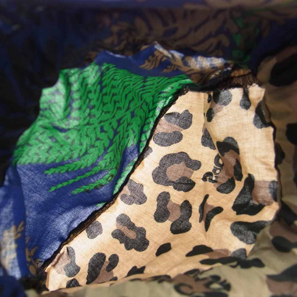 Sacai サカイ レオパード リボン ポーチ 小物入れ ライトブラウン系 ネイビー系【中古】