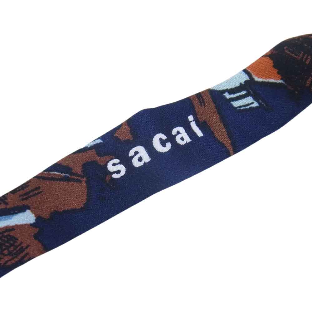 Sacai サカイ ロゴプリント シューレース モチーフ ベルト マルチカラー系【中古】