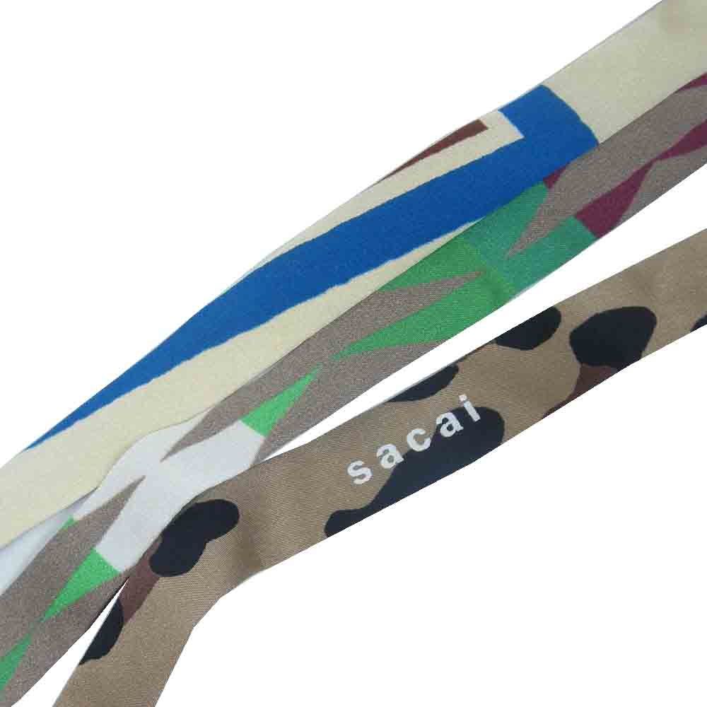 Sacai サカイ ロゴプリント シューレース モチーフ ベルト マルチカラー系【中古】