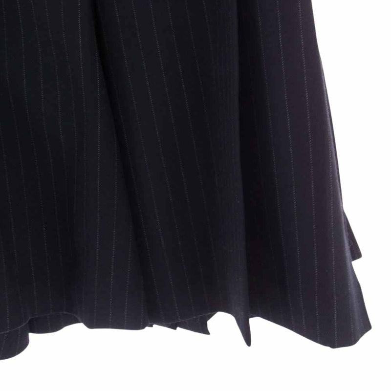 Sacai サカイ 22AW 22-06331 Chalk Stripe Skirt チョークストライプ ウール スカート ブラック系 2【中古】