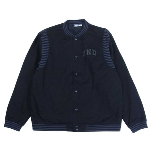 UNDEFEATED アンディフィーテッド 21AW BASEBALL JACKET ベースボール ジャケット スタジャン ブラック系 XL【中古】