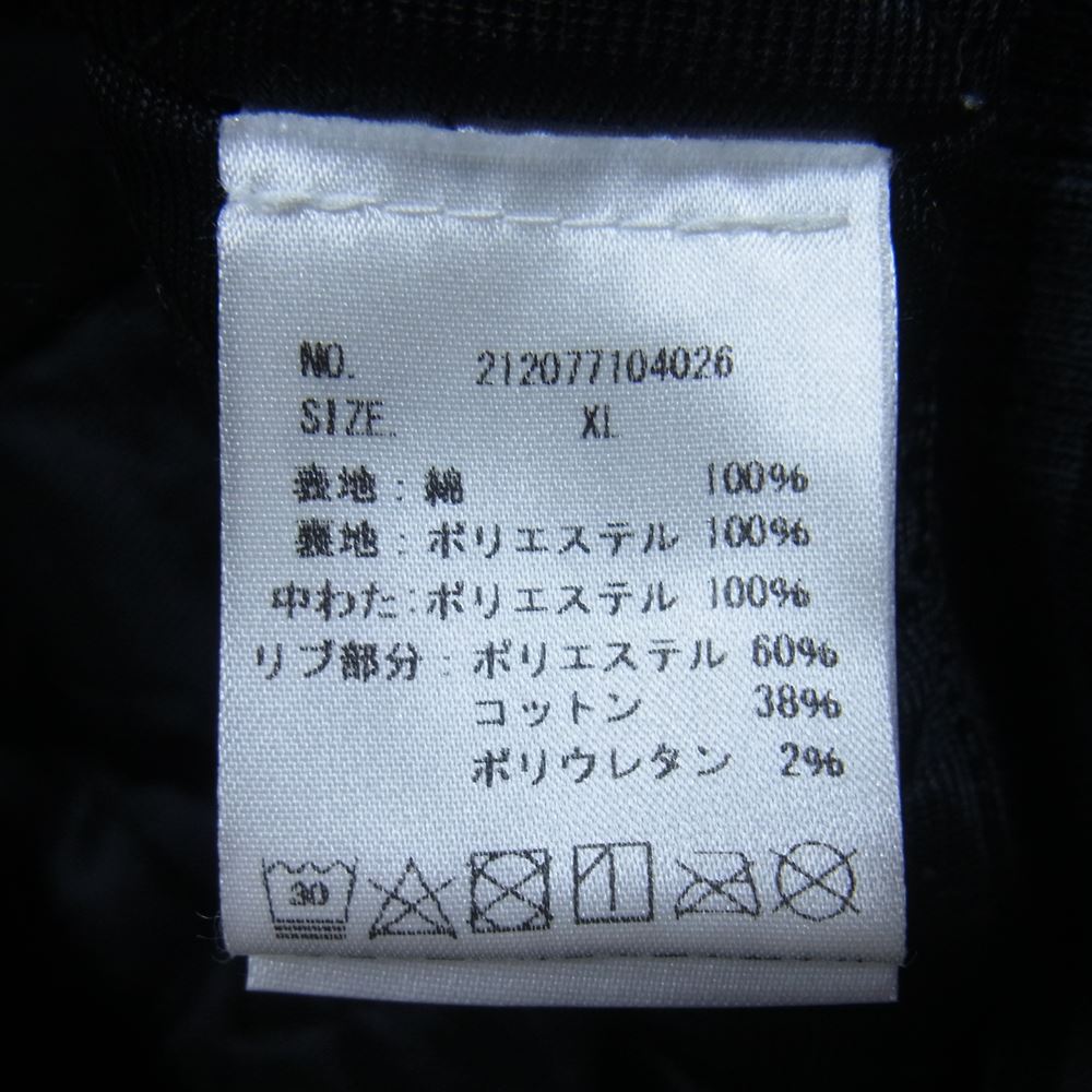 UNDEFEATED アンディフィーテッド 21AW BASEBALL JACKET ベースボール ジャケット スタジャン ブラック系 XL【中古】