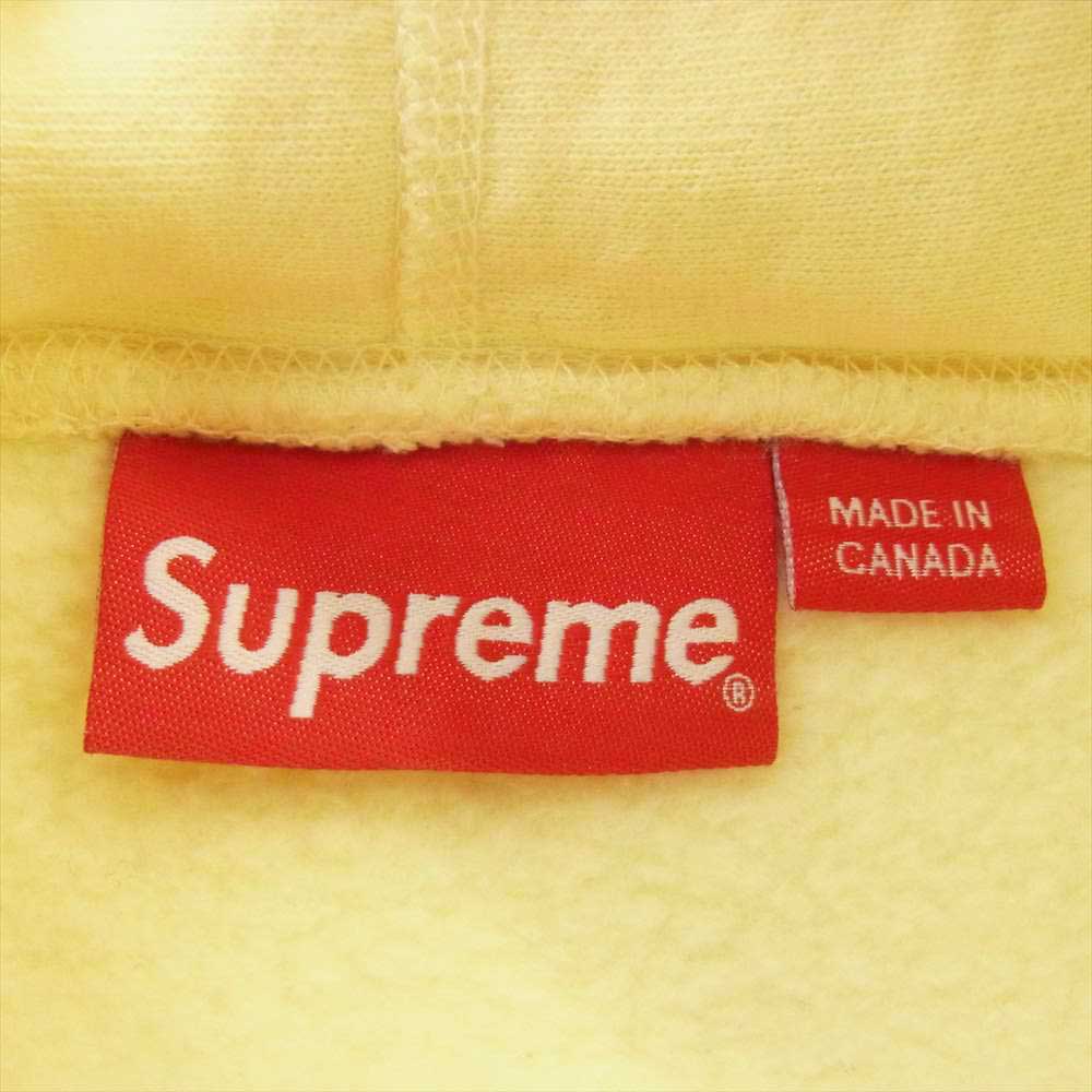 Supreme シュプリーム 17SS Chenille Arc Logo Hooded Sweatshirt シェニール パイル アーチロゴ スウェット フーディ パーカー イエロー系 M【中古】