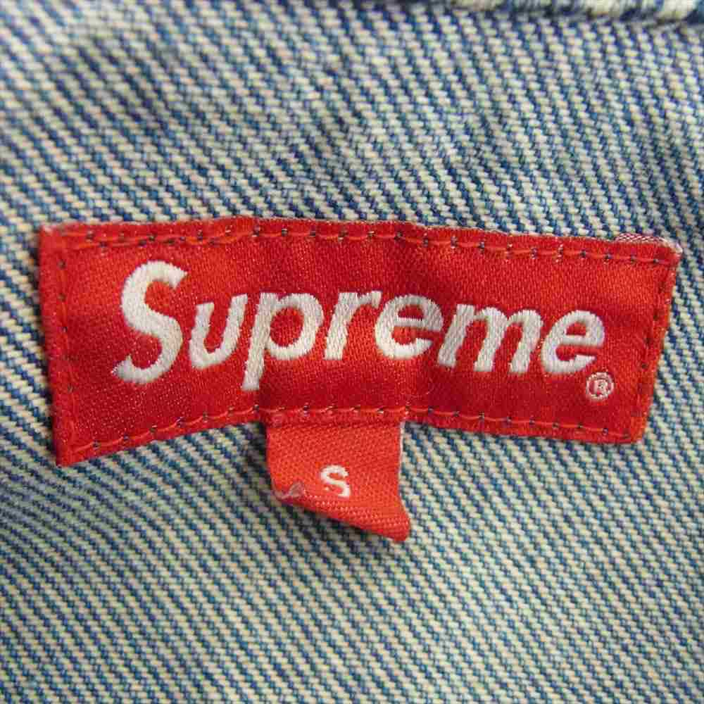 Supreme シュプリーム 19SS Gonz Map Work Jacket ゴンズ マップ ワーク フルジップ デニム ジャケット インディゴブルー系 S【中古】