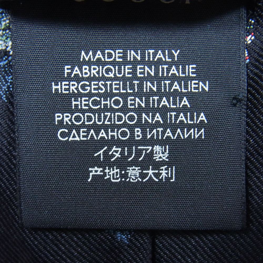 GUCCI グッチ 18SS イタリア製 ケリングジャパンタグ シルク混 ウルフ アニマル ネクタイ ブラック系 ダークネイビー系【中古】