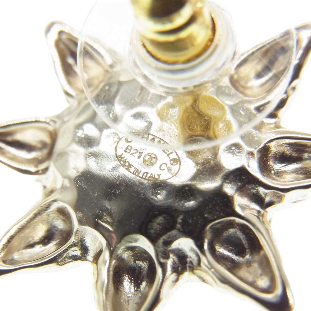 CHANEL シャネル B21C ココマーク ラインストーン ピアス ゴールド系【中古】