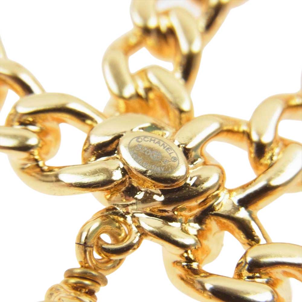 CHANEL シャネル B20K ココマーク パール ティアドロップ ブローチ  ゴールド系【中古】