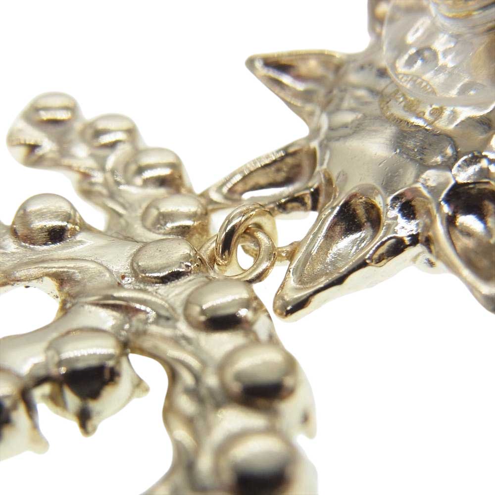 CHANEL シャネル B21C ココマーク ラインストーン スイング ピアス ゴールド系【中古】