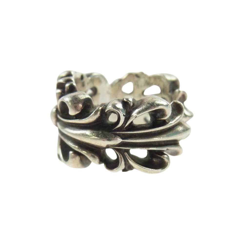CHROME HEARTS クロムハーツ（原本無） DBL FLRL CRS ダブル フローラルクロス リング シルバー系【中古】