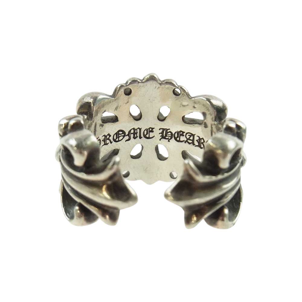 CHROME HEARTS クロムハーツ（原本無） DBL FLRL CRS ダブル フローラルクロス リング シルバー系【中古】