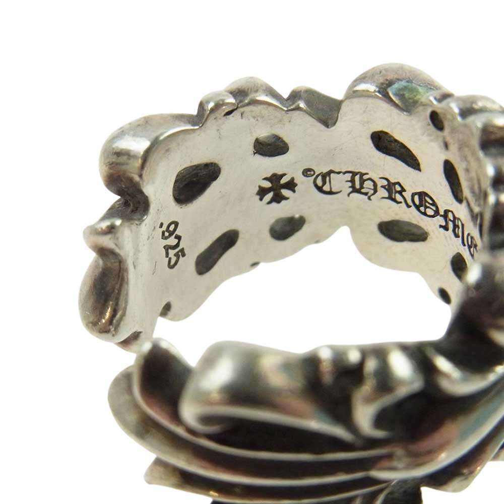 CHROME HEARTS クロムハーツ（原本無） DBL FLRL CRS ダブル フローラルクロス リング シルバー系【中古】