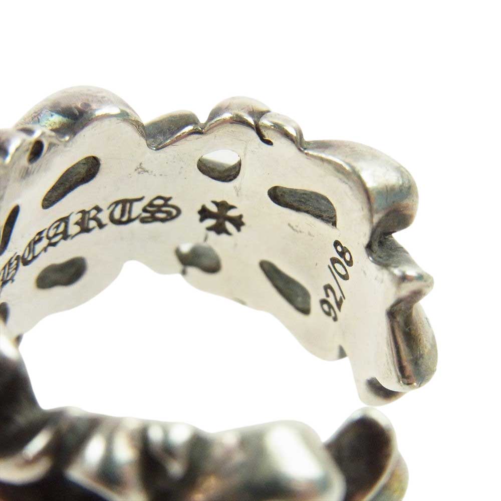 CHROME HEARTS クロムハーツ（原本無） DBL FLRL CRS ダブル フローラルクロス リング シルバー系【中古】