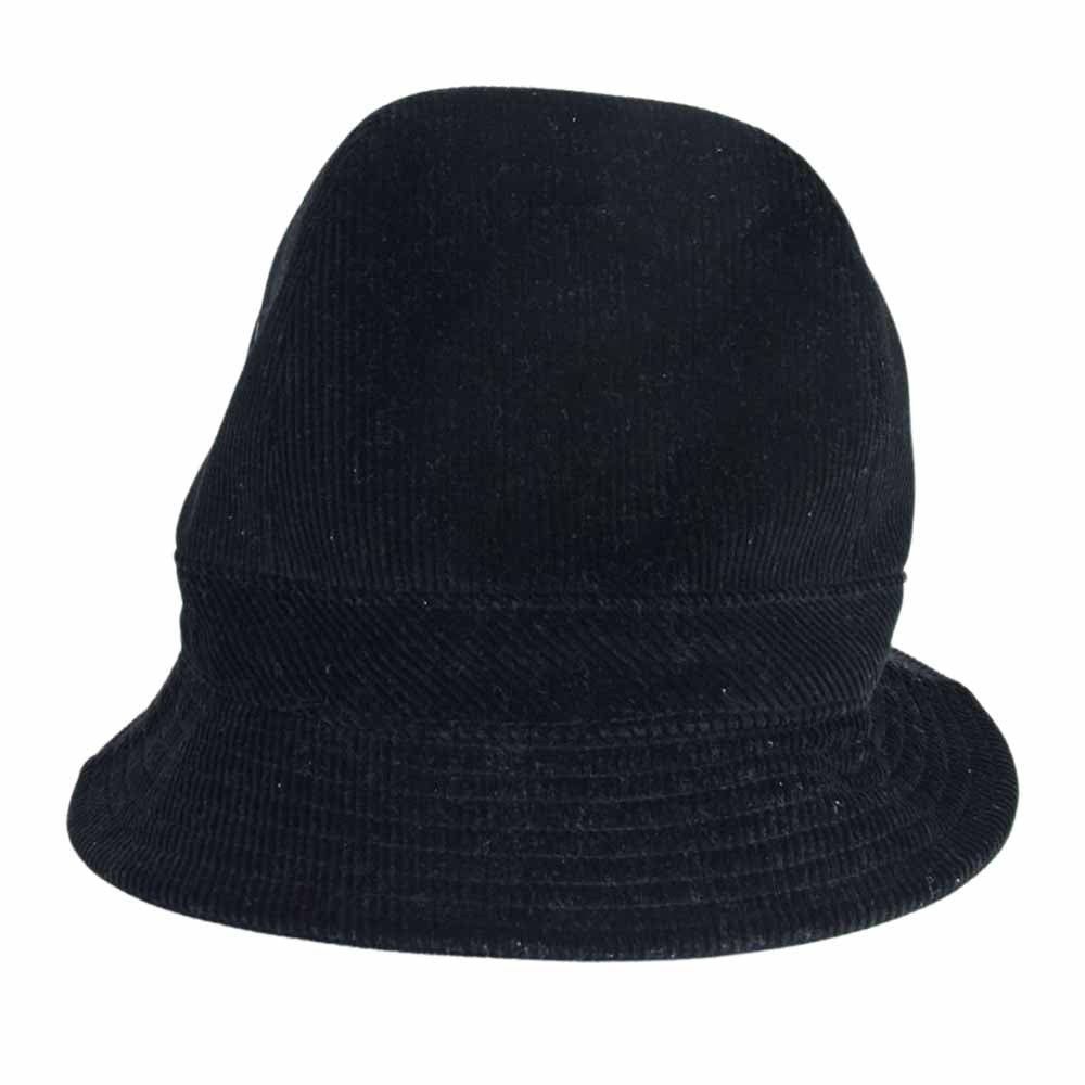 COMME des GARCONS HOMME コムデギャルソンオム HB-K601 裏地チェック コーデュロイ ハット ブラック系【中古】