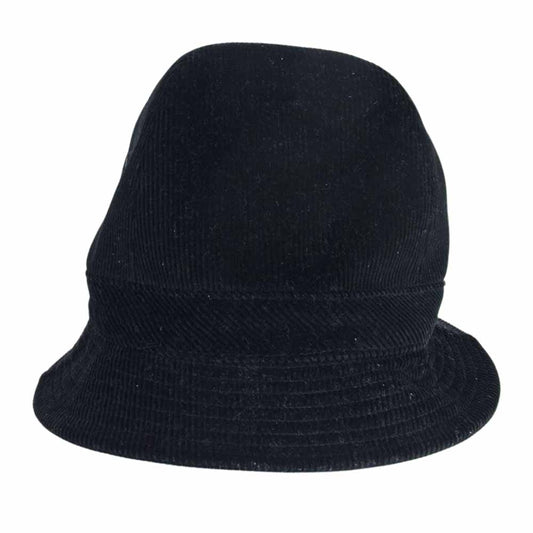 COMME des GARCONS HOMME コムデギャルソンオム HB-K601 裏地チェック コーデュロイ ハット ブラック系【中古】