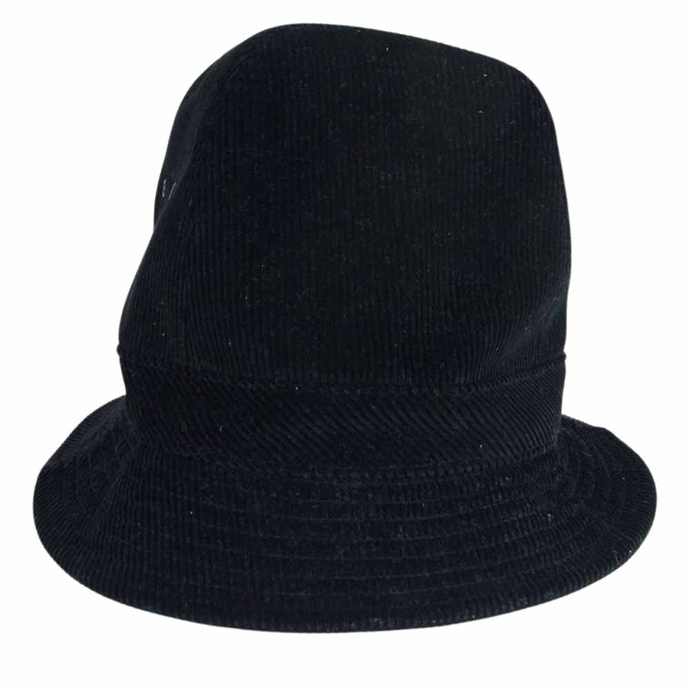 COMME des GARCONS HOMME コムデギャルソンオム HB-K601 裏地チェック コーデュロイ ハット ブラック系【中古】