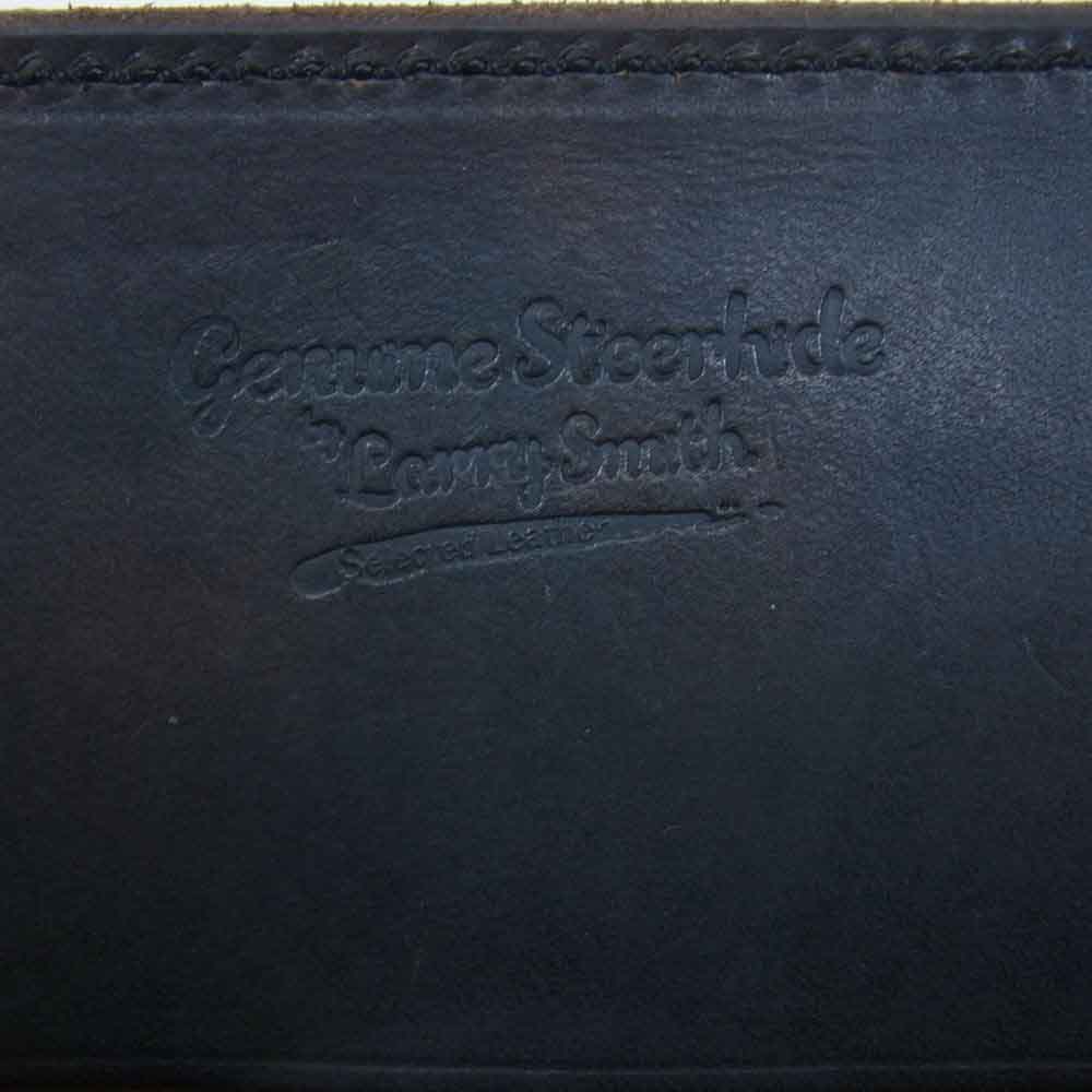 LARRY SMITH ラリースミス LT-0002-1 購入証明書付属 SHELL CONCHA WALLET シェル コンチョ レザー ロングウォレット 長財布 ブラック系【中古】