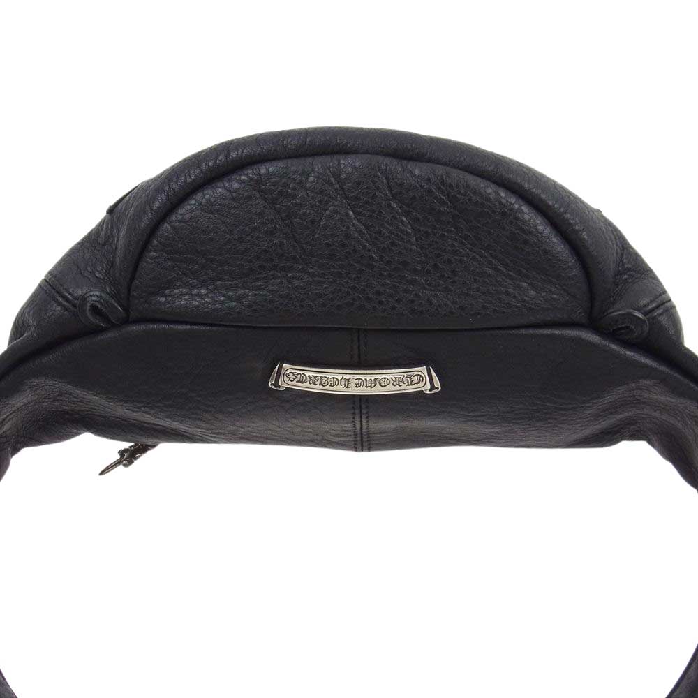 CHROME HEARTS クロムハーツ（原本無） GALFカード付属 SNAT PACK ＃3 スナットパック スモール FUCK パッチ カスタム レザー ショルダーバッグ ブラック系【中古】