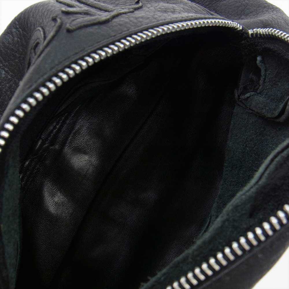 CHROME HEARTS クロムハーツ（原本無） GALFカード付属 SNAT PACK ＃3 スナットパック スモール FUCK パッチ カスタム レザー ショルダーバッグ ブラック系【中古】