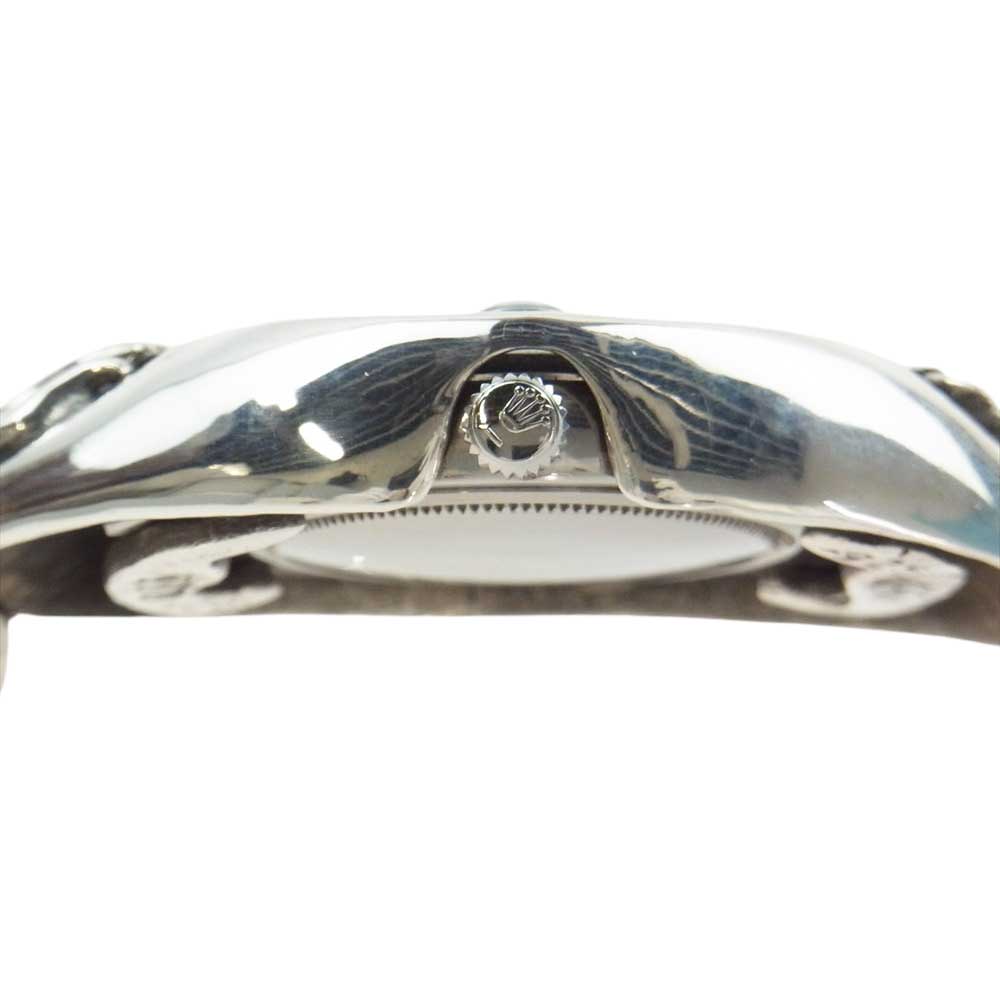 CHROME HEARTS クロムハーツ（原本無） ROLEX 6694 オイスターデイト 手巻き アンティーク オールド フローラルモチーフ クラシック リンク ウォッチケース ブレスレット【中古】
