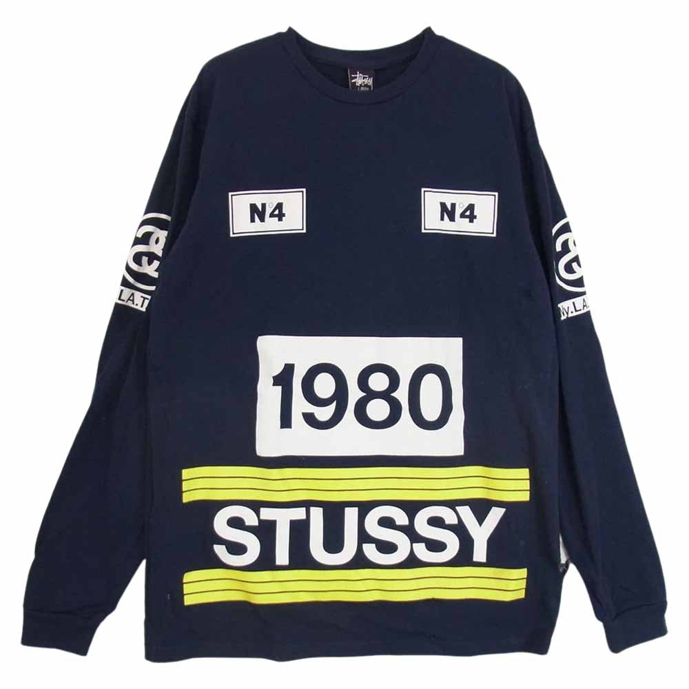 STUSSY ステューシー 1980 N゜4 L/S Tシャツ カットソー ネイビー系 L