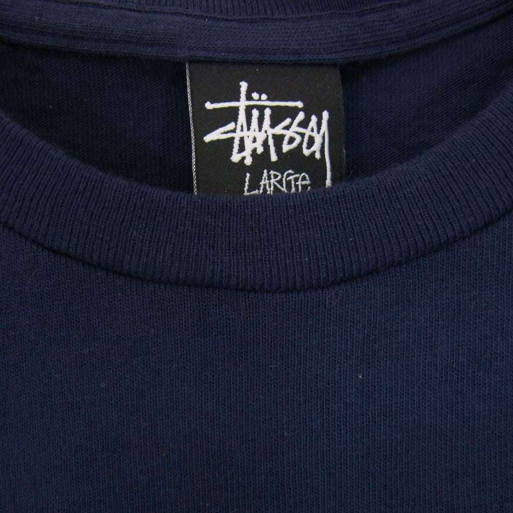 STUSSY ステューシー 1980 N゜4 L/S Tシャツ カットソー ネイビー系 L【中古】
