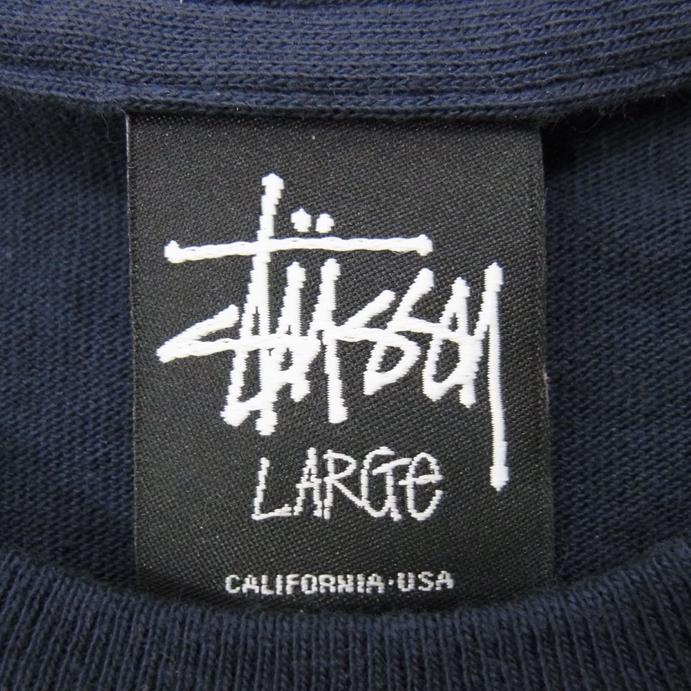 STUSSY ステューシー 1980 N゜4 L/S Tシャツ カットソー ネイビー系 L【中古】