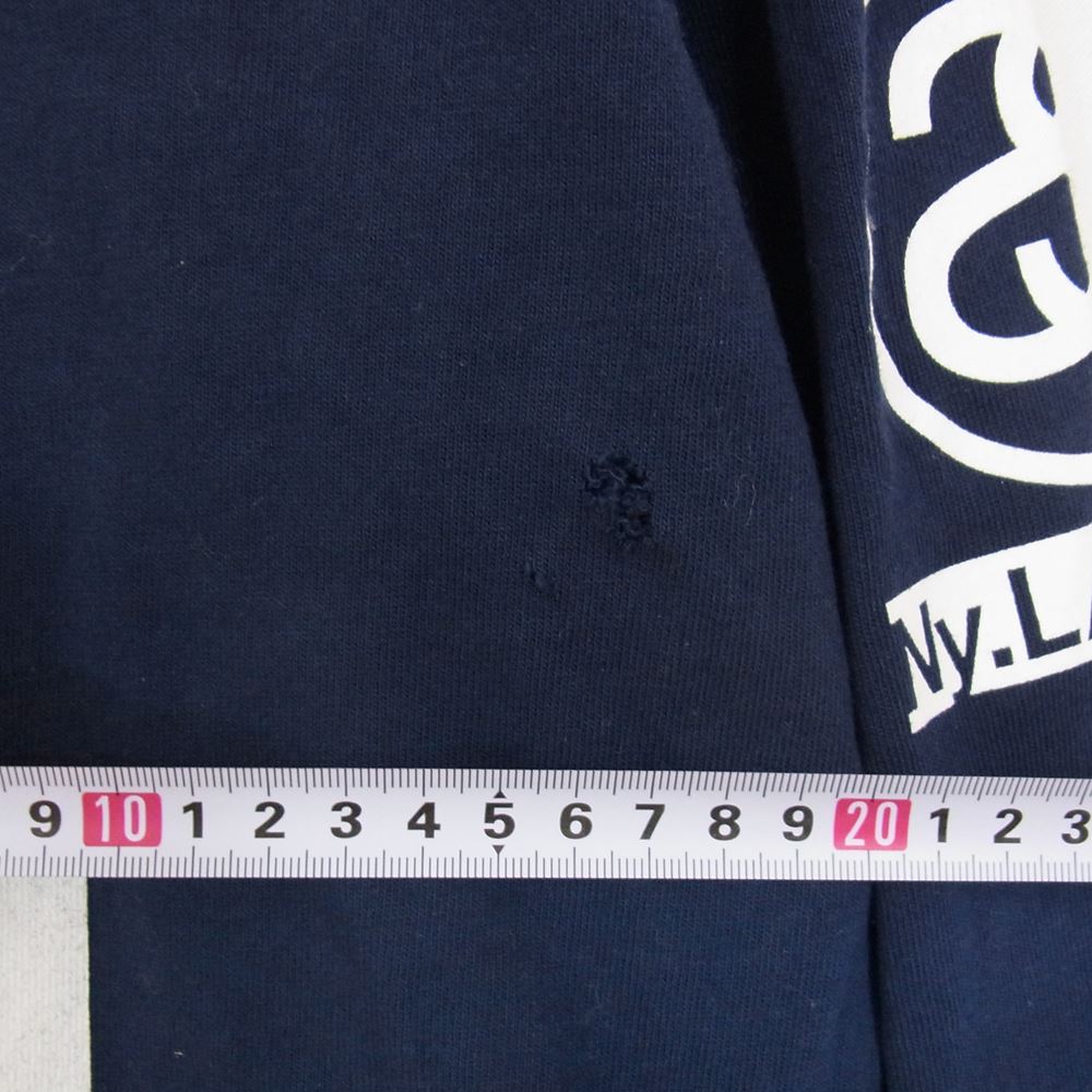 STUSSY ステューシー 1980 N゜4 L/S Tシャツ カットソー ネイビー系 L【中古】