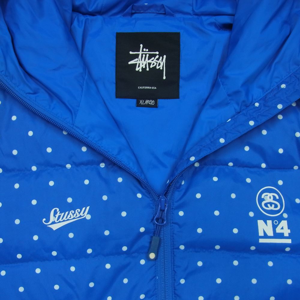 STUSSY ステューシー 13AW ドット柄 ポリエステル ダウン ジャケット