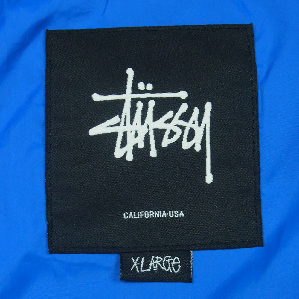 STUSSY ステューシー 13AW ドット柄 ポリエステル ダウン ジャケット 中国製 ブルー系 XL【中古】