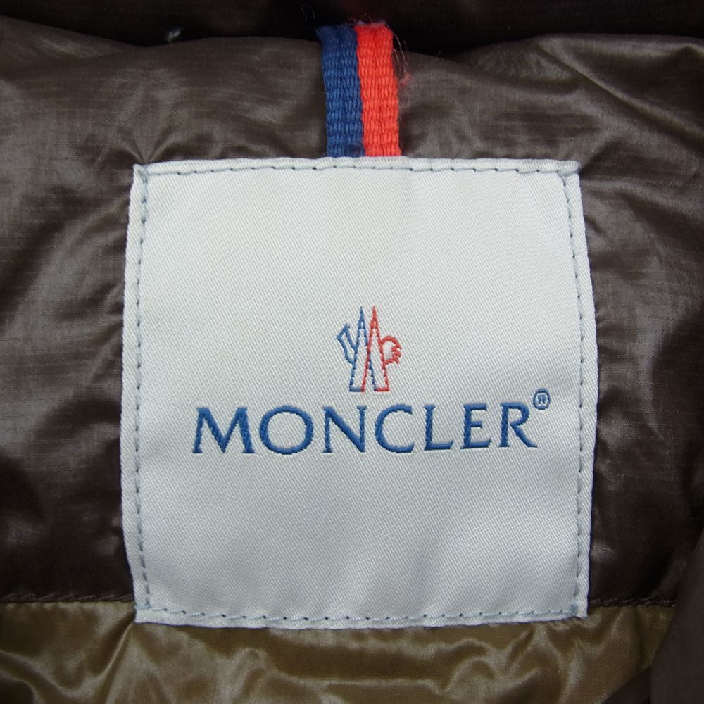 MONCLER モンクレール スプレンダーズ＆カンパニータグ CLEVELAND ライダース バイカー ダウンジャケット ブラウン系 1【中古】