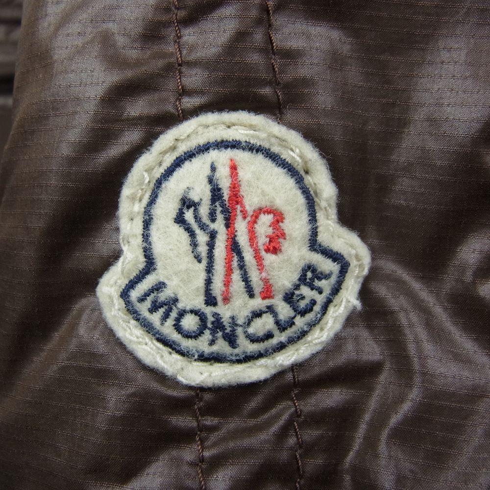 MONCLER モンクレール スプレンダーズ＆カンパニータグ CLEVELAND ライダース バイカー ダウンジャケット ブラウン系 1【中古】