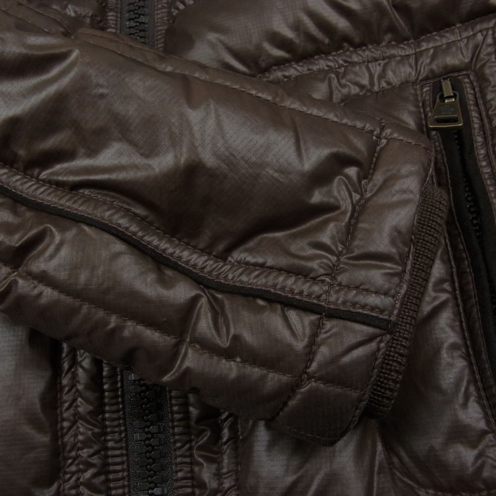 MONCLER モンクレール スプレンダーズ＆カンパニータグ CLEVELAND ライダース バイカー ダウンジャケット ブラウン系 1【中古】